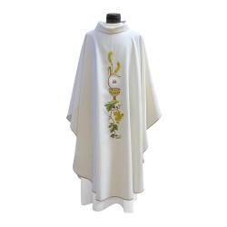 Chasuble blanche brodée 